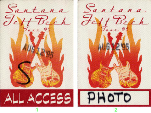 Santana Backstage Pass