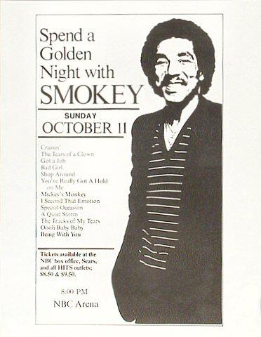 Smokey Robinson Handbill
