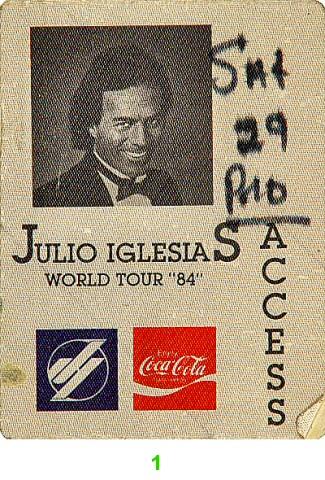Julio Iglesias Backstage Pass