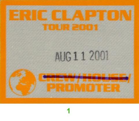 Eric Clapton Backstage Pass