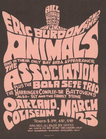 Eric Burdon & The Animals Handbill