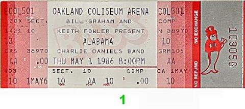 Alabama Vintage Ticket