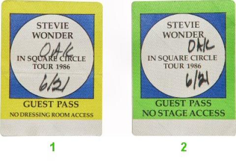 Stevie Wonder Backstage Pass