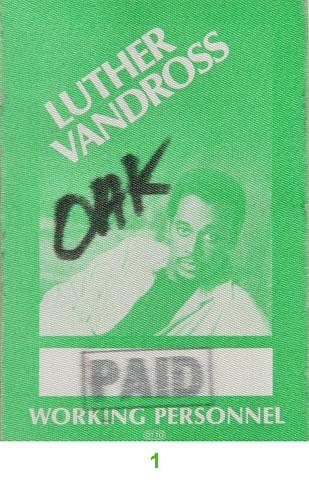 Luther Vandross Backstage Pass