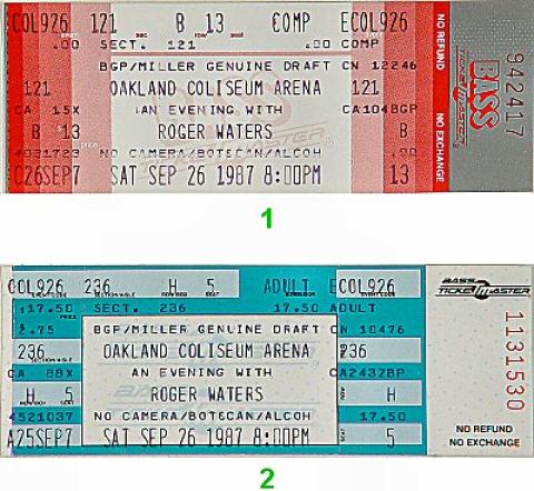 Roger Waters Vintage Ticket
