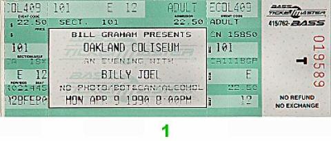 Billy Joel Vintage Ticket