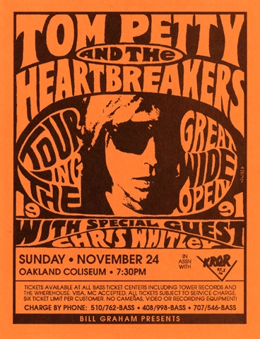 Tom Petty & Heartbreakers at New Jersey Concert Poster 1991 