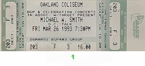 Michael W. Smith Vintage Ticket