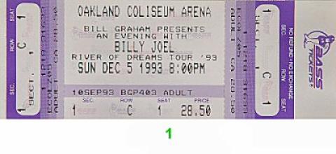 Billy Joel Vintage Ticket
