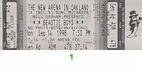 Beastie Boys Vintage Ticket