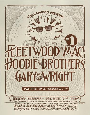 Fleetwood Mac Vintage Concert Handbill from Fillmore West
