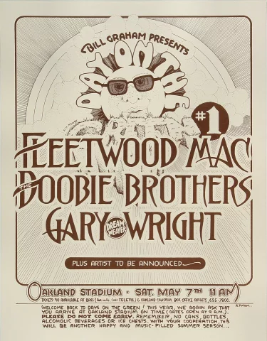 ✓ULTRA RARE✓ FLEETWOOD MAC ✓TEXAS 1978 CONCERT POSTER + TICKET