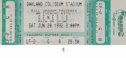 1992 Ticket Pricing