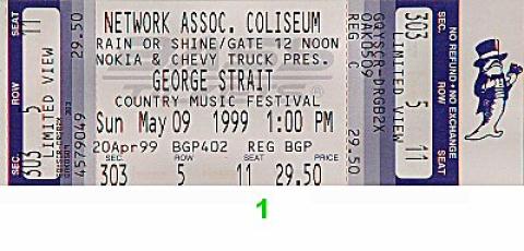 George Strait Vintage Ticket