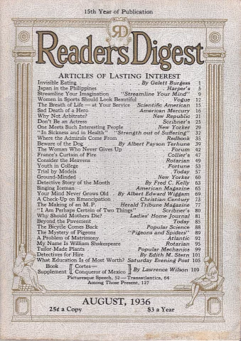 Readers Digest - August 1939 Volume 35 Number 208 GC