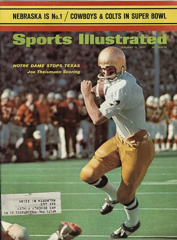 JOE THEISMAN / JACK TATUM / WORSTER 1970 Sports Illustrated SI