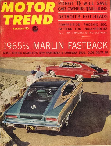 MOTOR TREND magazine mars 1964 Vintage 