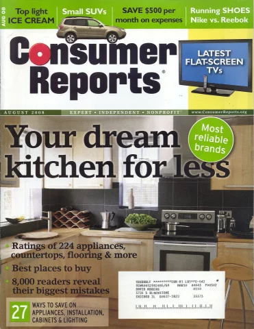 Consumer Reports August 2008 At Wolfgang S