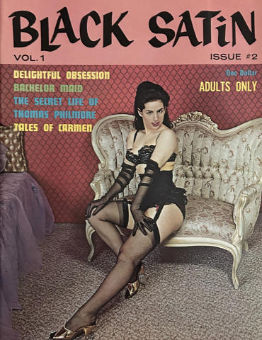 Black Satin Vintage Adult Magazine