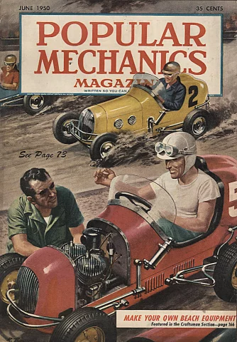 Thumbing through a Popular Mechanics magazine from 1950.