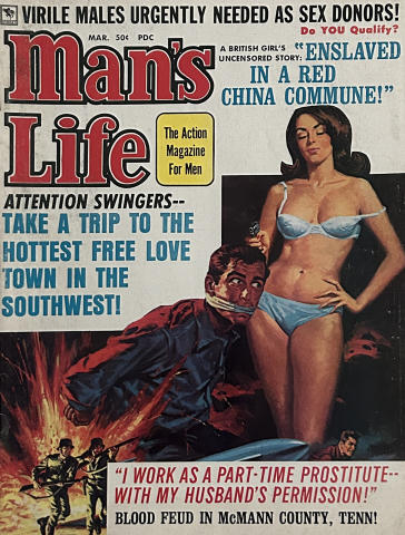 Man's Life Action Magazine Vintage Adult Magazine