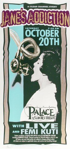 Jane's Addiction Vintage Concert Handbill from Palace of Auburn