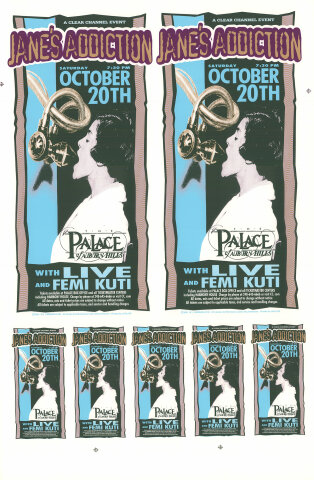 Jane's Addiction Vintage Concert Proof from Palace of Auburn Hills