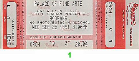 The BoDeans Vintage Ticket