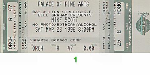 Mike Scott Vintage Ticket