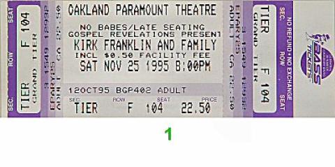 Kirk Franklin and Family Vintage Ticket
