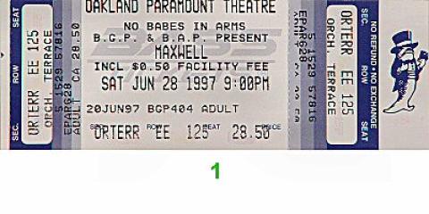 Maxwell Vintage Ticket