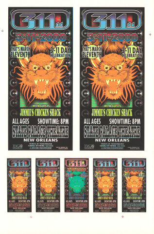 311 Vintage Concert Proof from Mud Island Amphitheatre, Jun