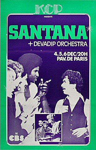 Santana & Devadip Orchestra Poster