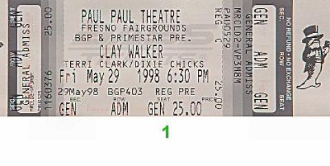 Clay Walker Vintage Ticket