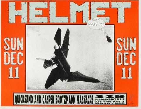 Helmet Vintage Concert Poster from Performance Hall, Dec 11, 1994