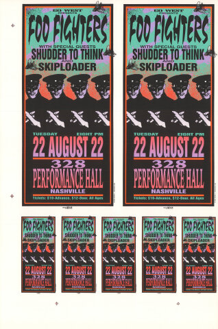 Foo Fighters Vintage Concert Silkscreen from Performance