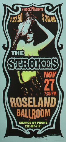 The Strokes Vintage Concert Silkscreen from Roseland Ballroom, Nov