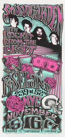 Soundgarden Vintage Concert Handbill from Roseland Ballroom, Nov