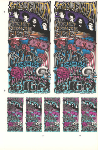 Soundgarden Vintage Concert Proof from Roseland Ballroom, Nov 15