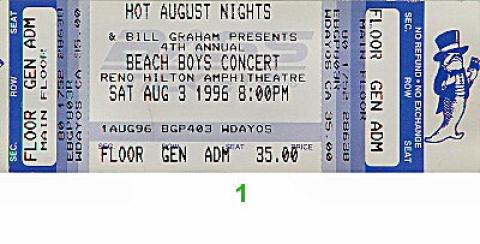 The Beach Boys Vintage Ticket