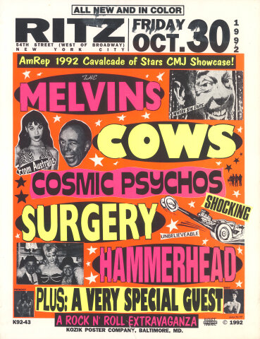 Kyuss × Melvins The Loft, Berlin Kozik KYUSS MELVINS The Loft BERLIN 1995 CONCERT POSTER Signed