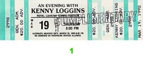 Kenny Loggins Vintage Ticket
