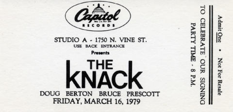 The Knack Vintage Ticket