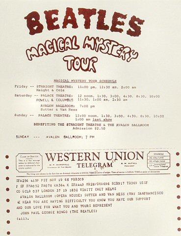 The Beatles Handbill