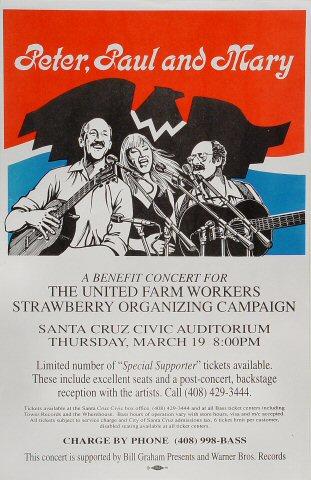 Benefit Concert for The United Farm Workers Strawberry Organizing Campaign Poster