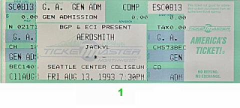 Aerosmith Vintage Ticket