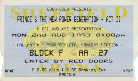 Prince & the New Power Generation Vintage Ticket
