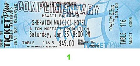 Tower of Power Vintage Ticket