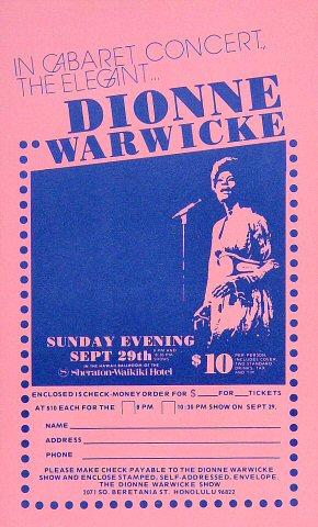 Dionne Warwick Handbill