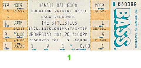 The Stylistics Vintage Ticket